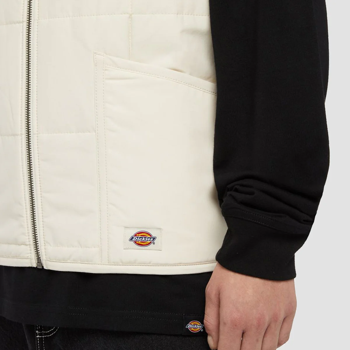 Dickies Gardiner Liner Vest Jacket Whitecap Grey - Image 3