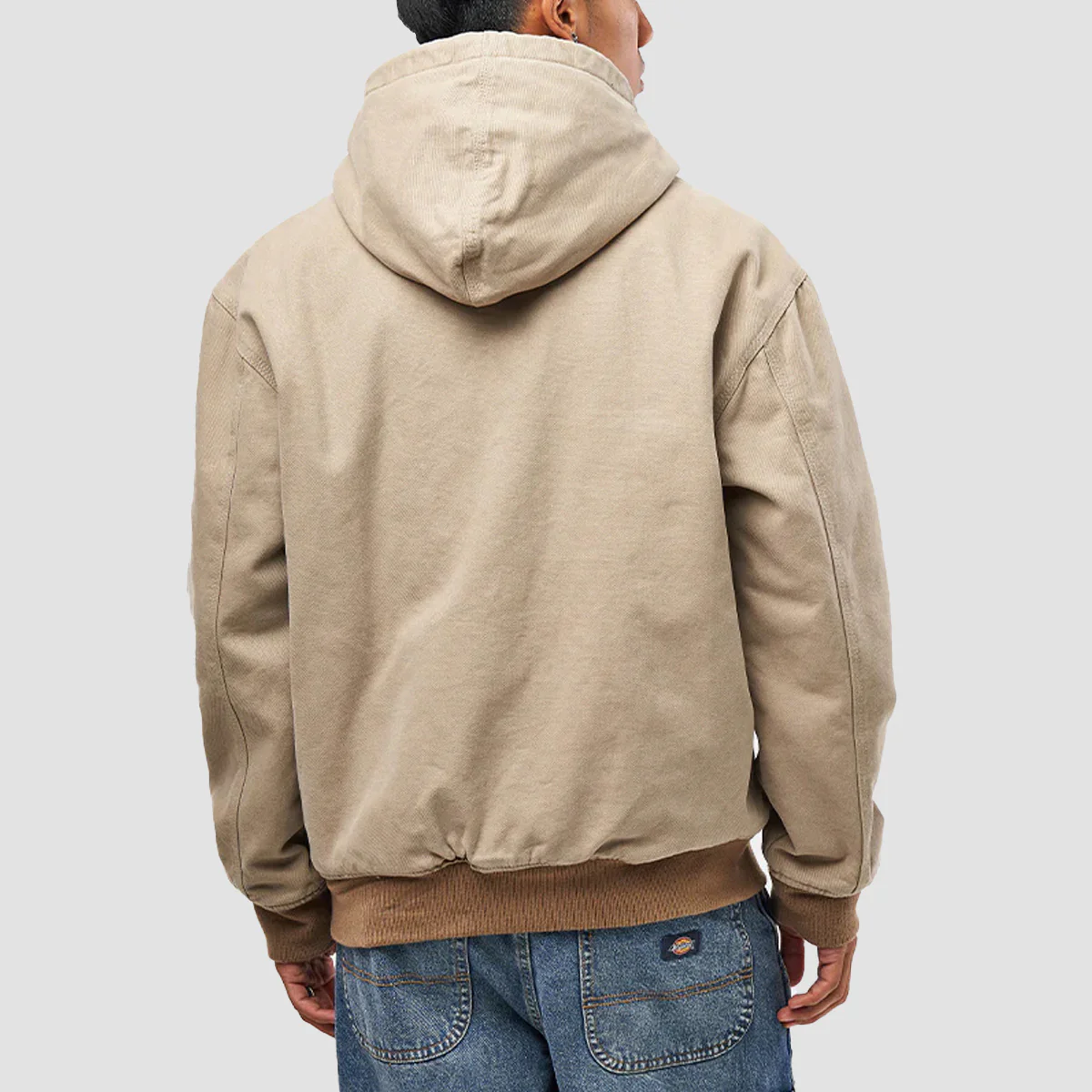 Dickies Hilham Hooded Canvas Jacket Desert Sand - Image 2