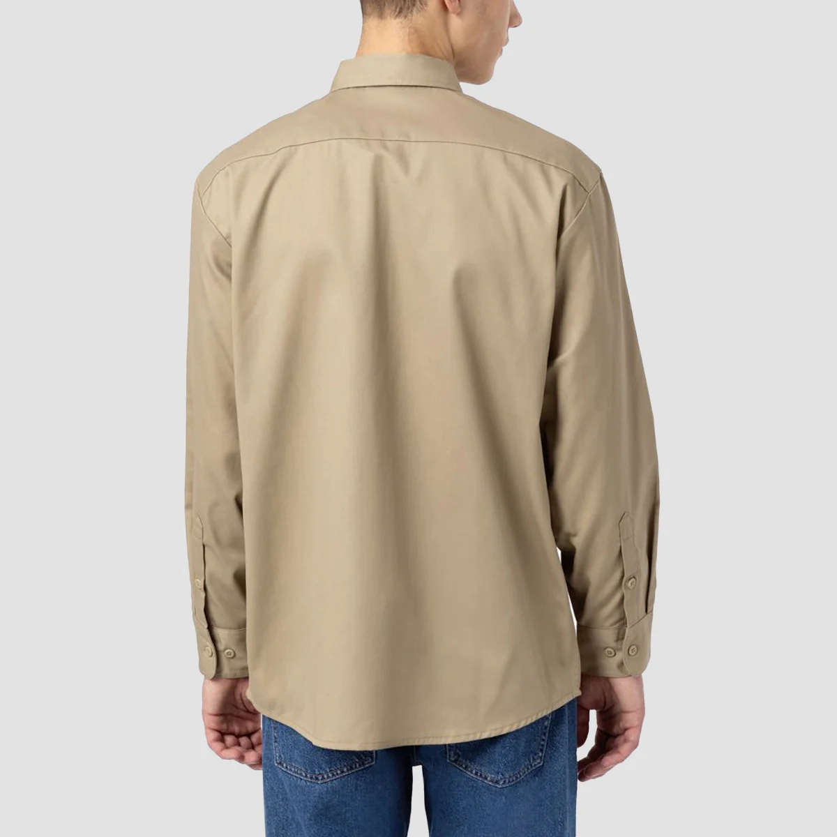 Dickies Longsleeve Work Shirt Khaki - Image 2