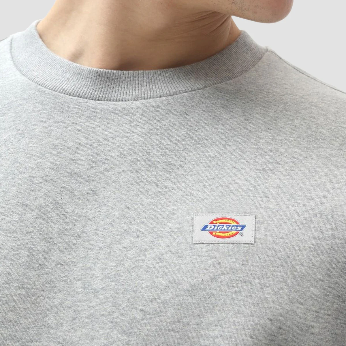 Dickies Oakport Crew Sweatshirt Heather Grey - Image 2