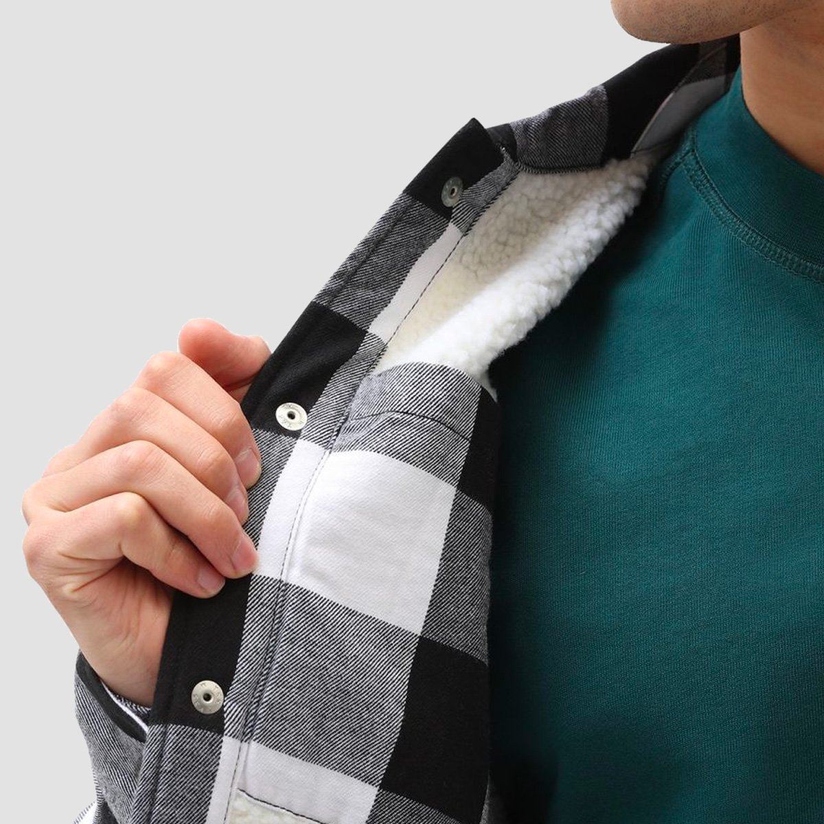 Dickies Sherpa Lined Sacramento Longsleeve Shirt Black - Image 2