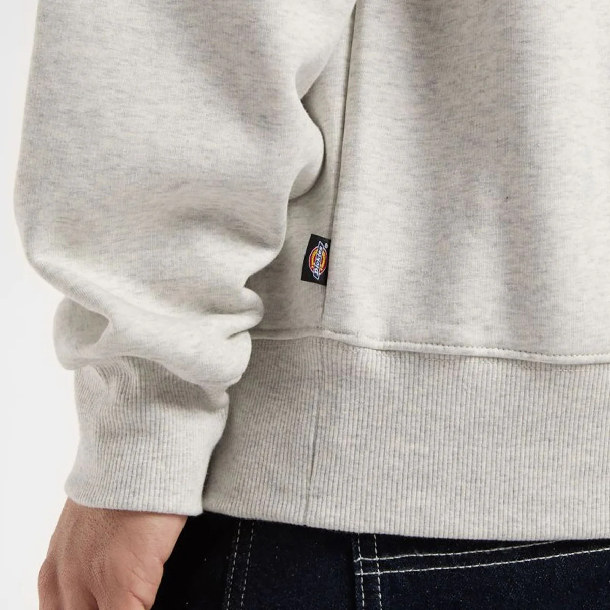 Dickies Summerdale Crew Sweatshirt Light Grey Melange - Image 3