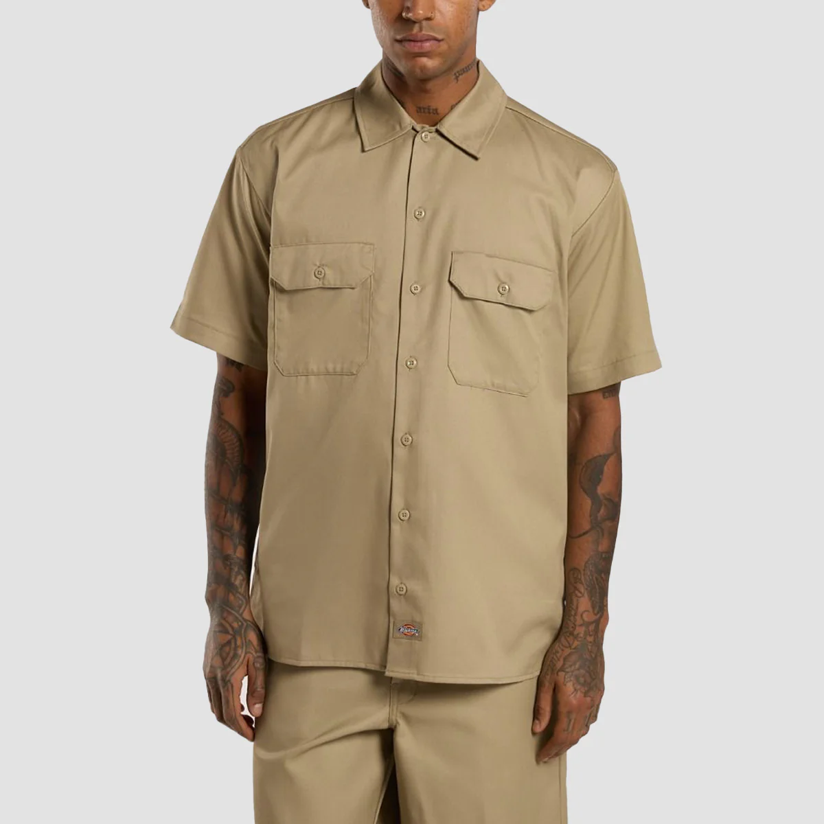 Dickies Work Short Sleeve Shirt Recycled Khaki