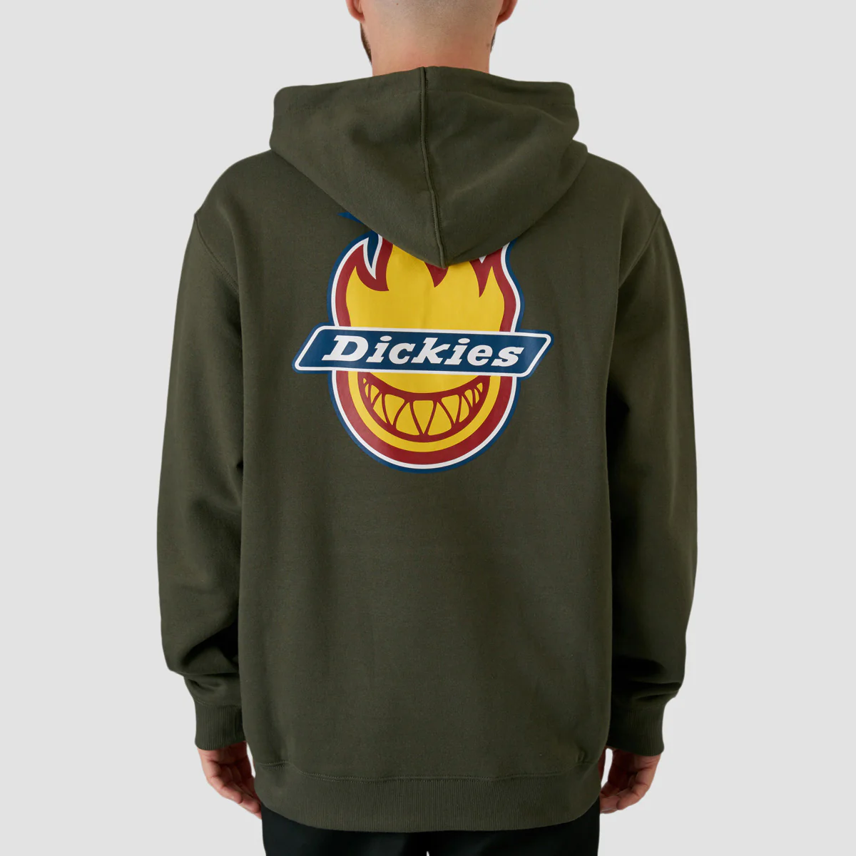 Dickies X Spitfire Pullover Hoodie Olive Green - Image 3