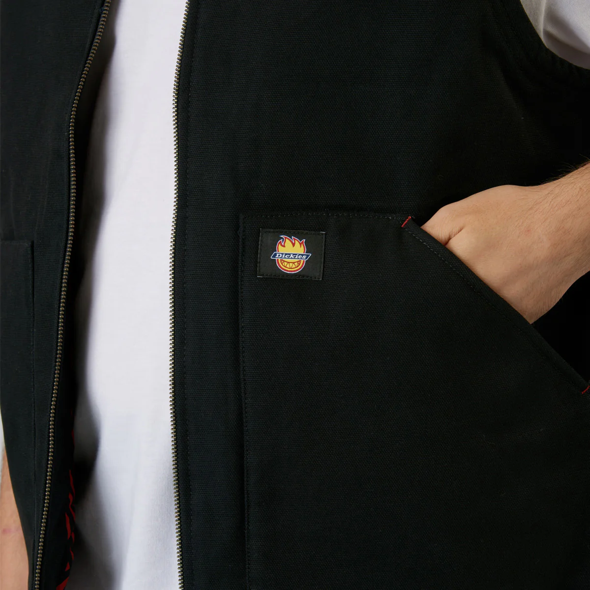 Dickies X Spitfire Vest Jacket Black - Image 5