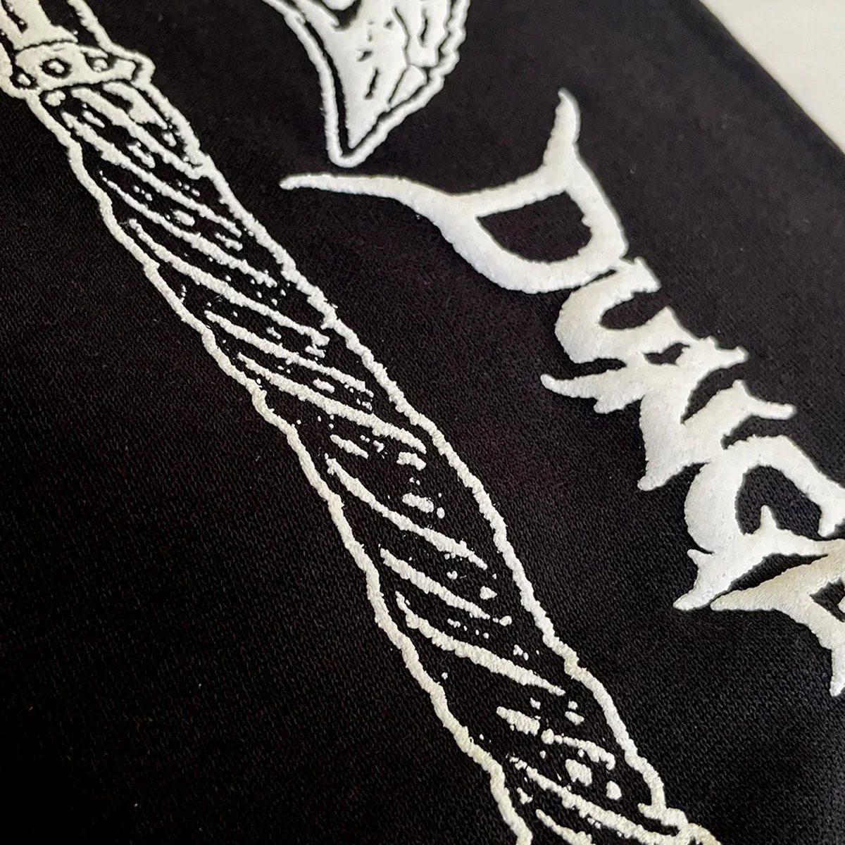 Dungeon Axecutioner Sweatpants Black/White Puff Print - Image 2