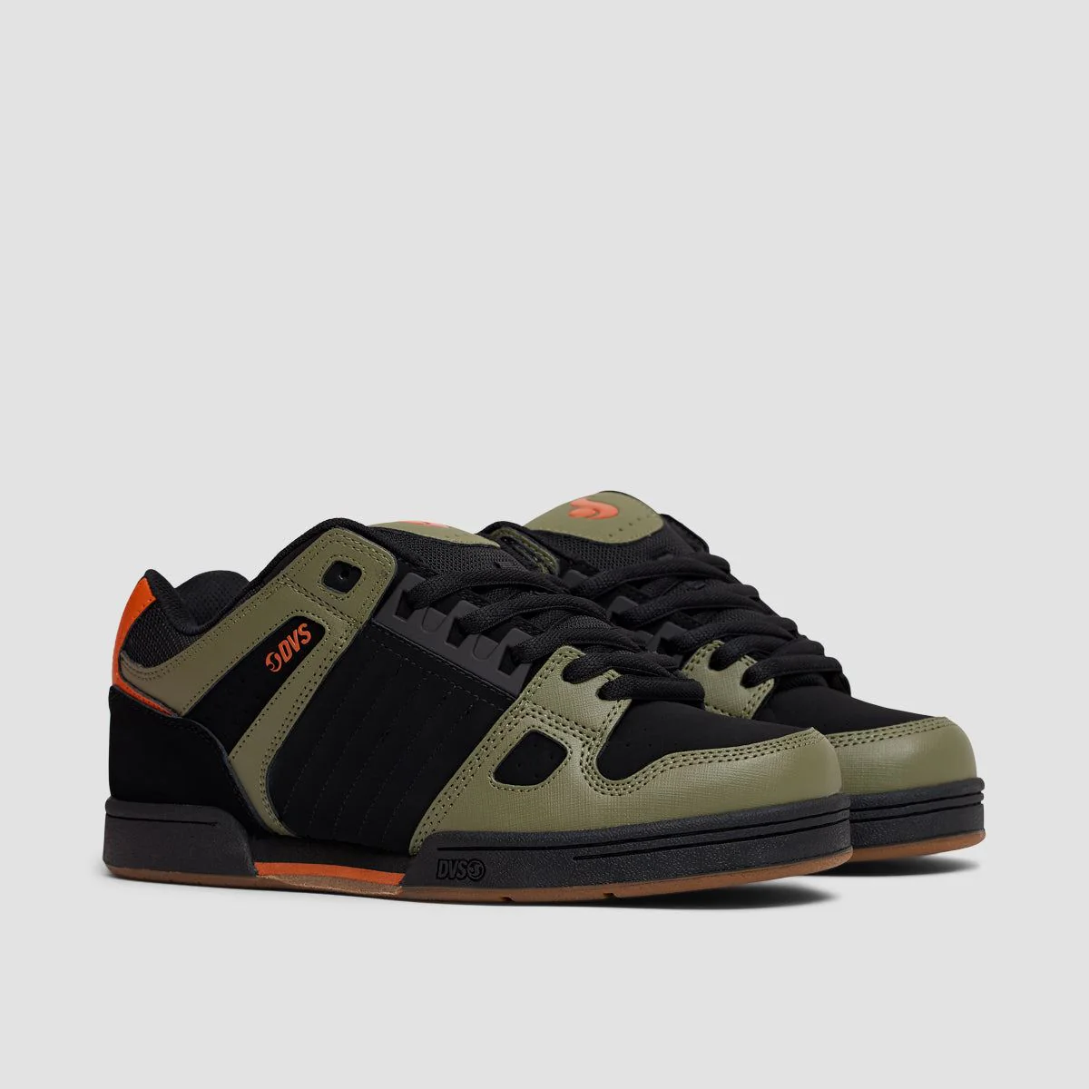 DVS Celsius Shoes - Black/Olive/Orange Nubuck - Image 2