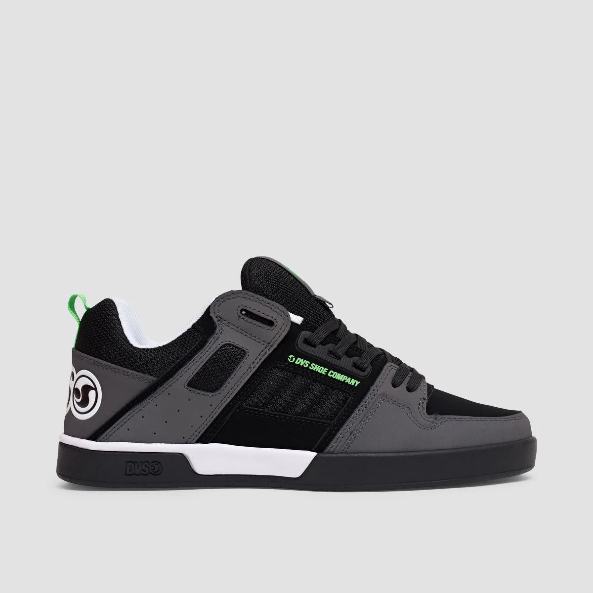 DVS Comanche 2.0+ Shoes - Black/Charcoal/Lime Nubuck