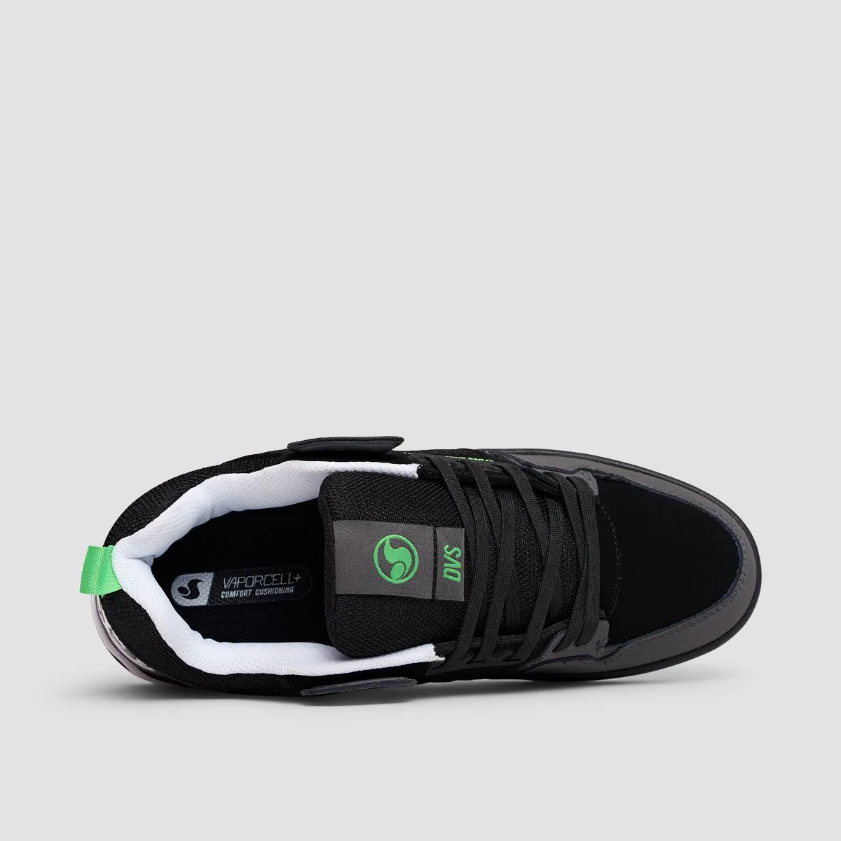 DVS Comanche 2.0+ Shoes - Black/Charcoal/Lime Nubuck - Image 4