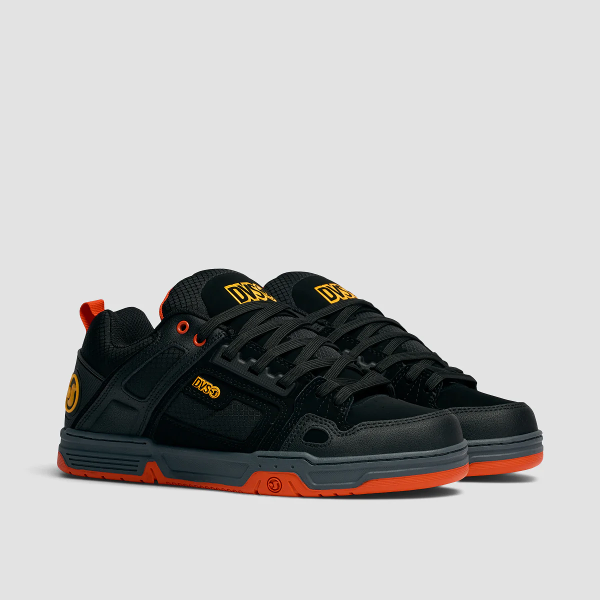 DVS Comanche Shoes - Black/Yellow/Fiery Red Nubuck - Image 2