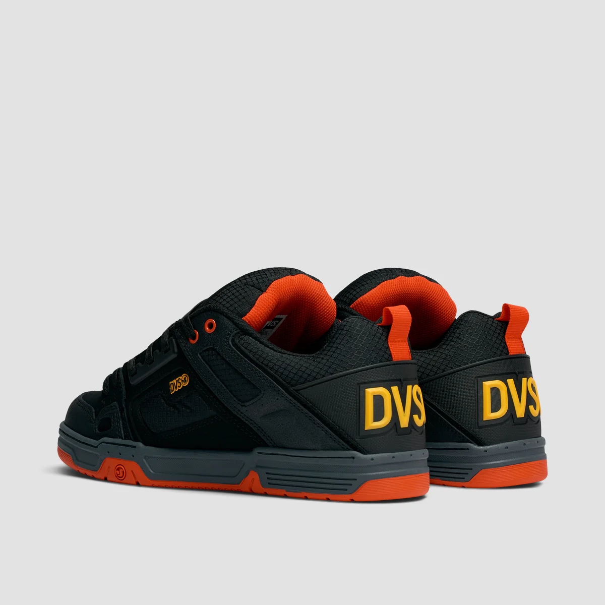DVS Comanche Shoes - Black/Yellow/Fiery Red Nubuck - Image 3