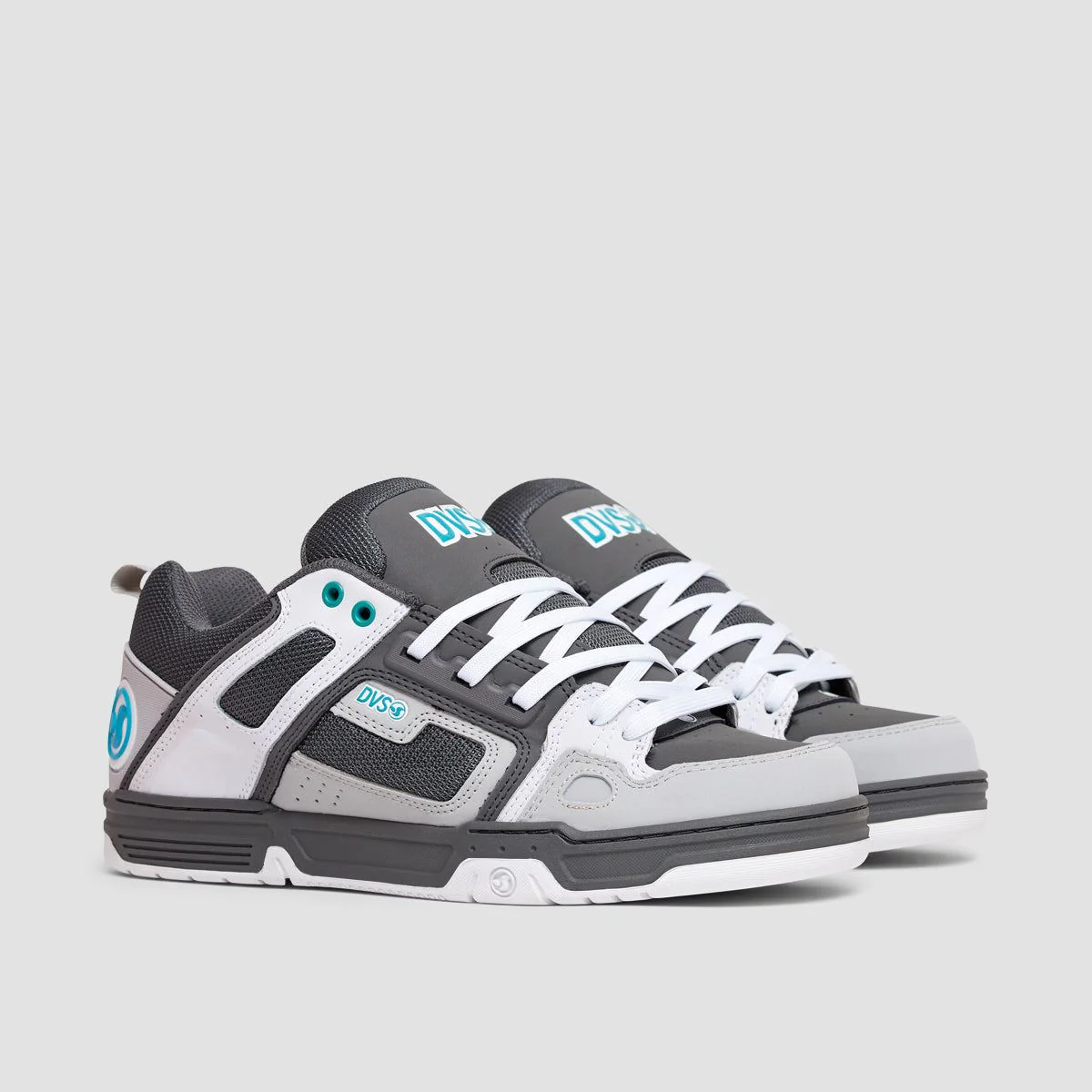 DVS Comanche Shoes - Charcoal/White/Turqoise Nubuck - Image 2