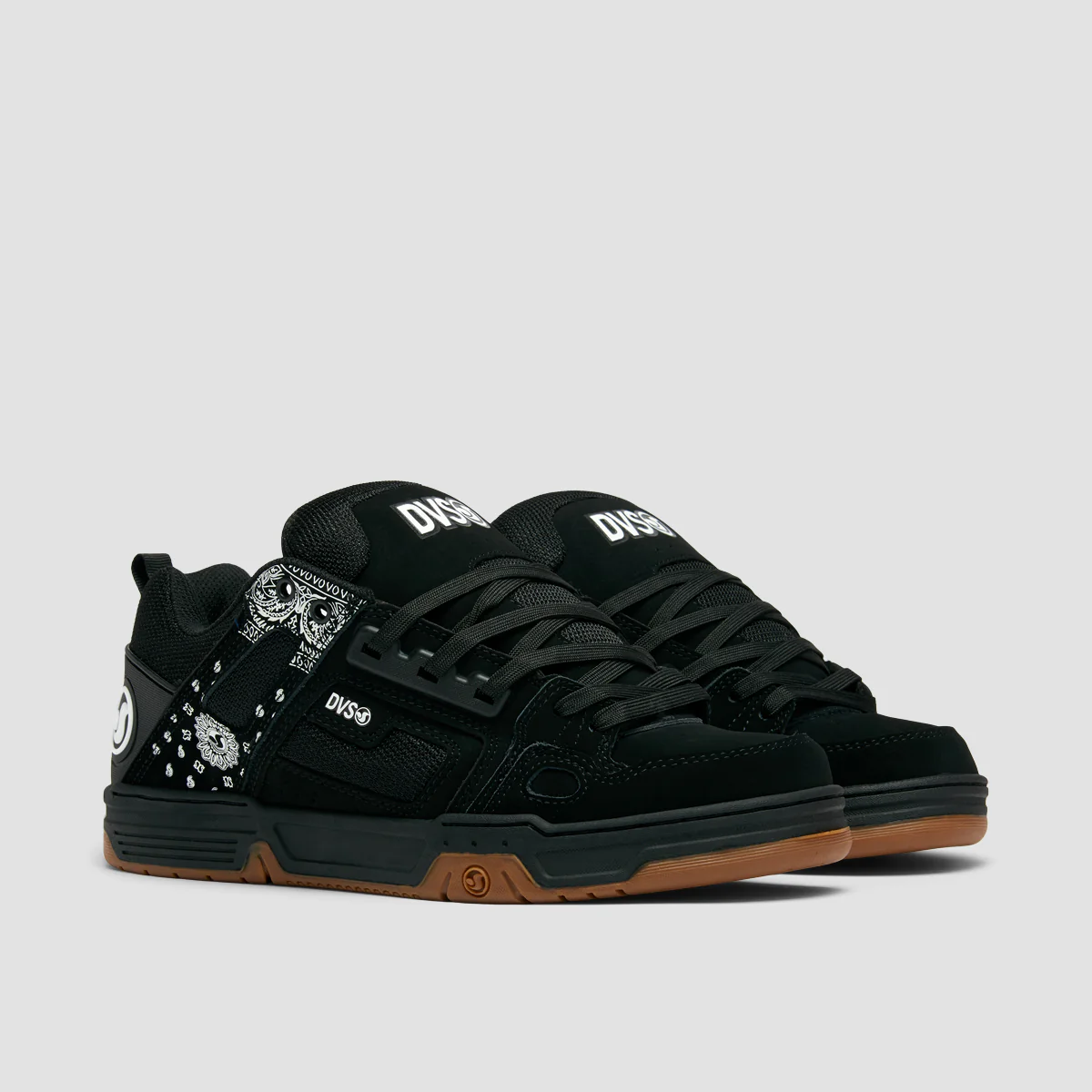DVS Comanche Shoes - Black/White/Print Nubuck - Image 2