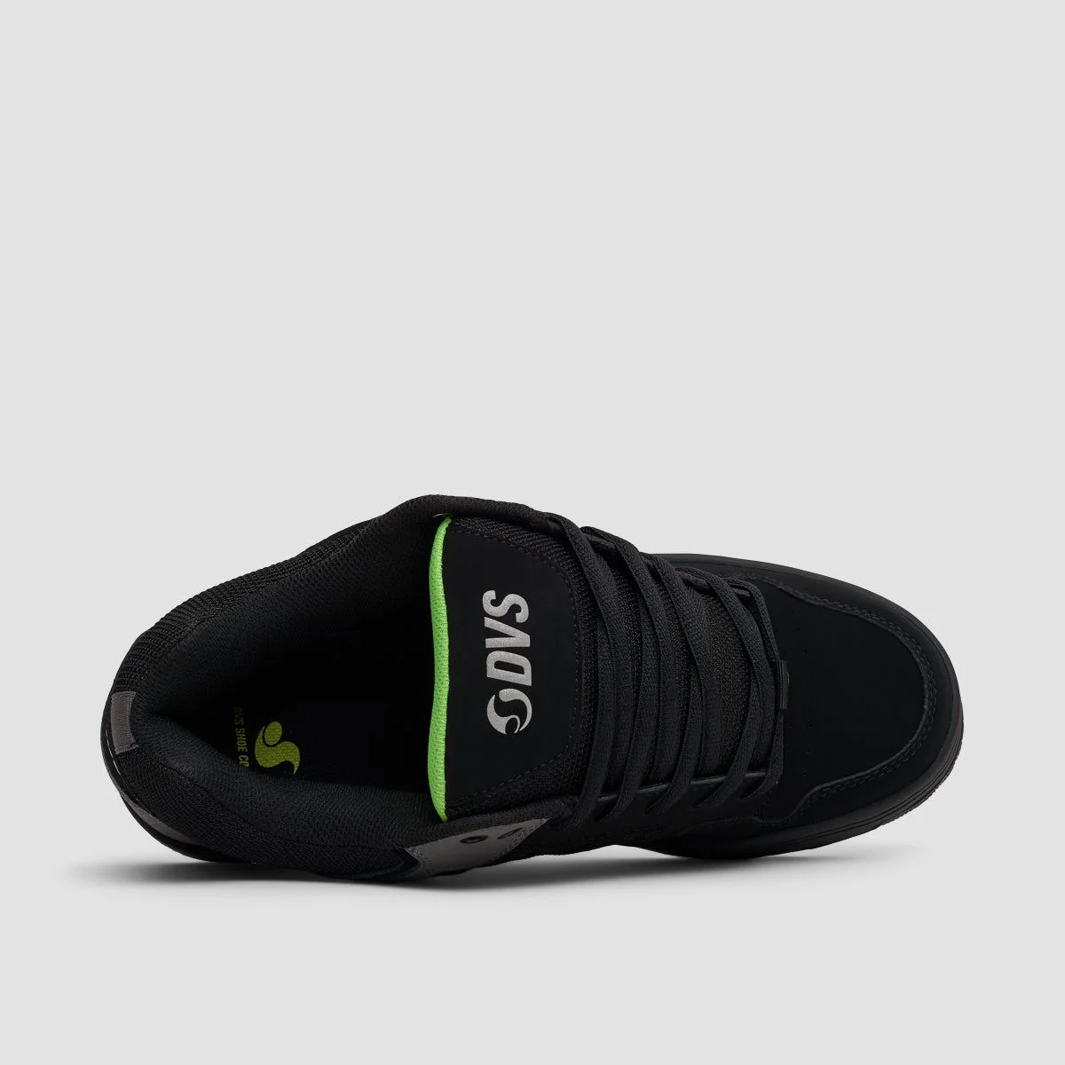 DVS Enduro 125 Shoes - Black/Charcoal/Lime Nubuck - Image 4