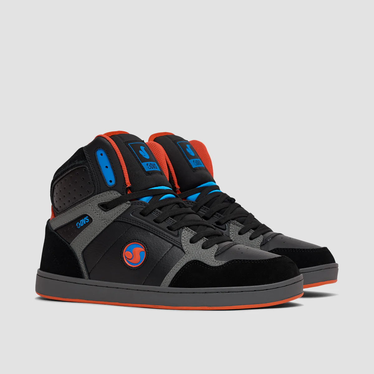 DVS Honcho Shoes - Black/Charcoal/Firey/Red Suede - Image 2