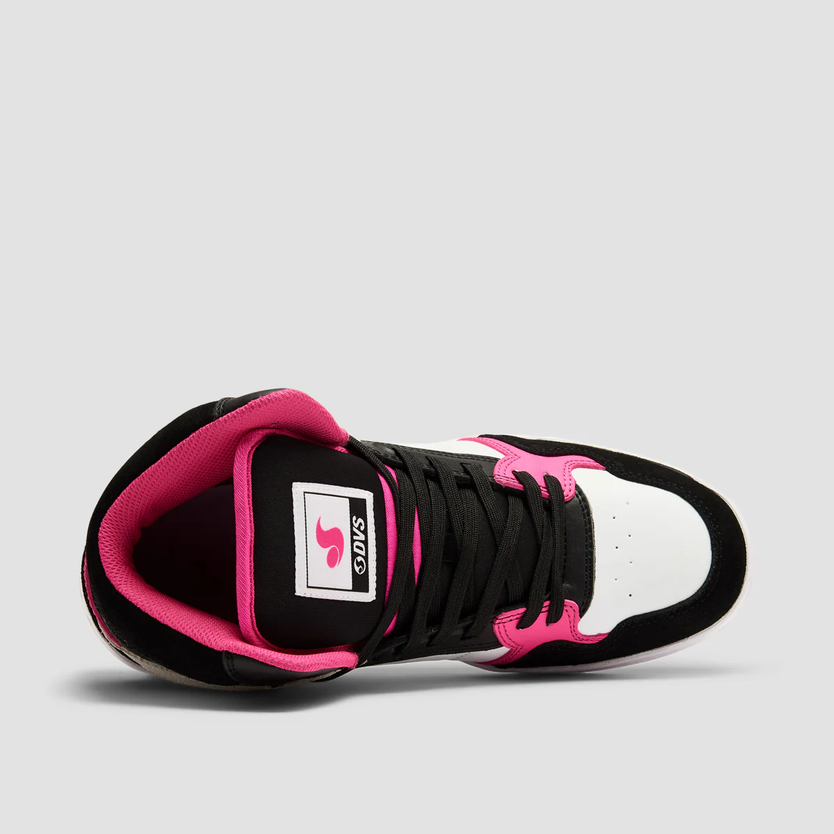 DVS Honcho High Top Shoes - Black/White/Pink Suede - Womens - Image 4
