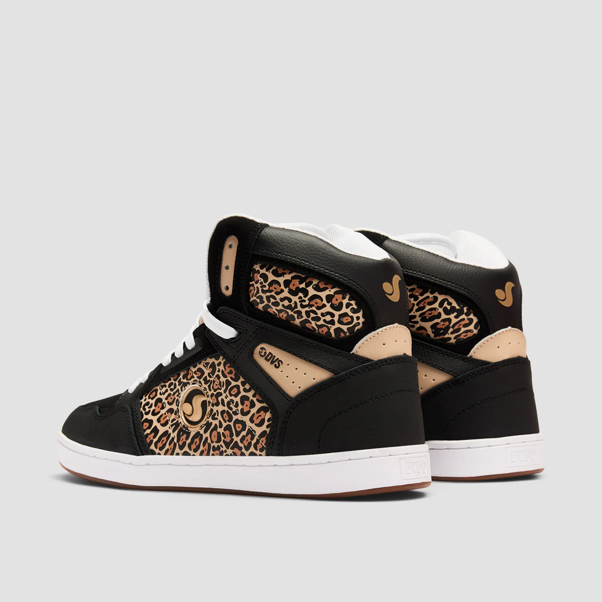 DVS Honcho High Top Shoes - Black/White/Print Suede - Womens - Image 3
