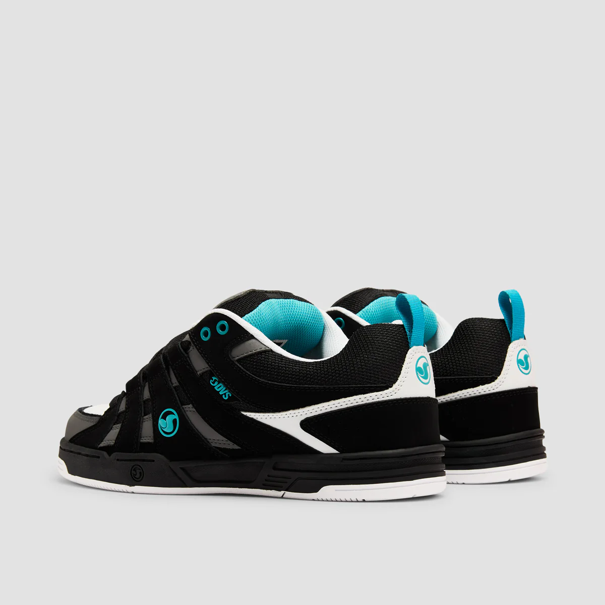 DVS Primo Shoes - Black/Charcoal/Turquois Nubuck - Image 3