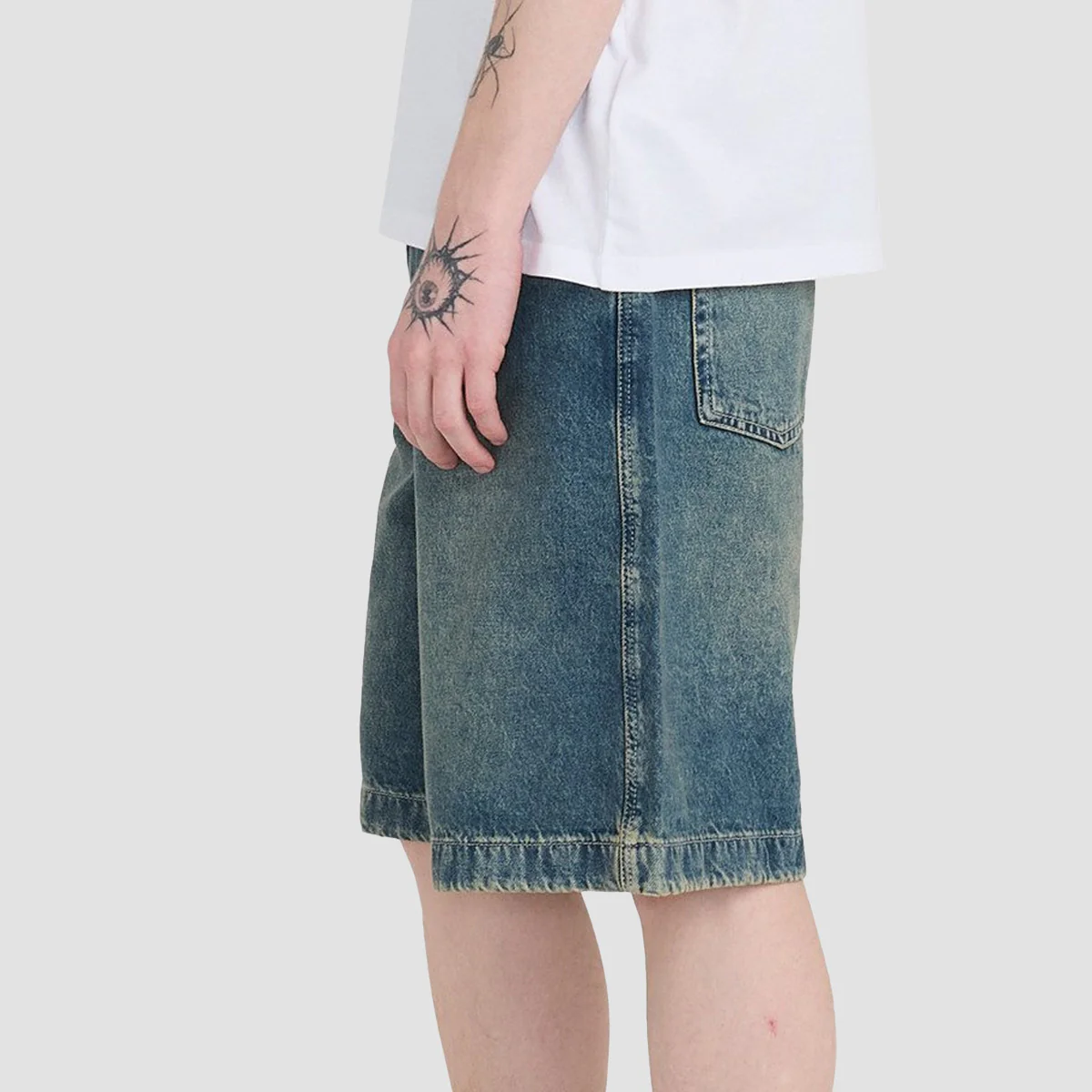 Element 5 Pocket Denim Jort Shorts Blue Tint - Image 2