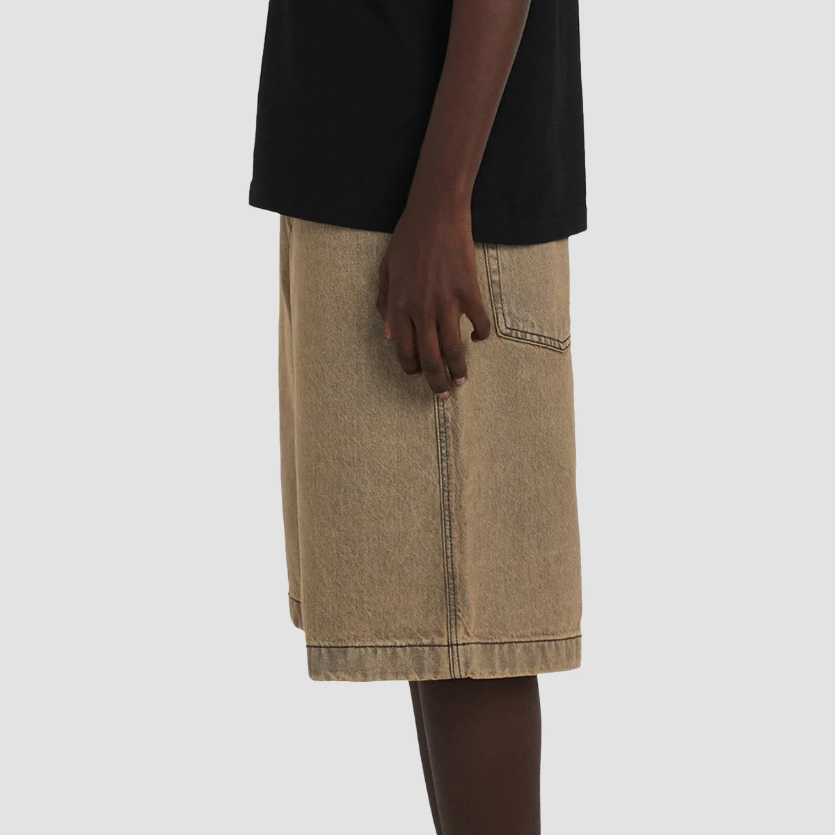 Element 5 Pocket Denim Jort Shorts Brown Tint - Image 2