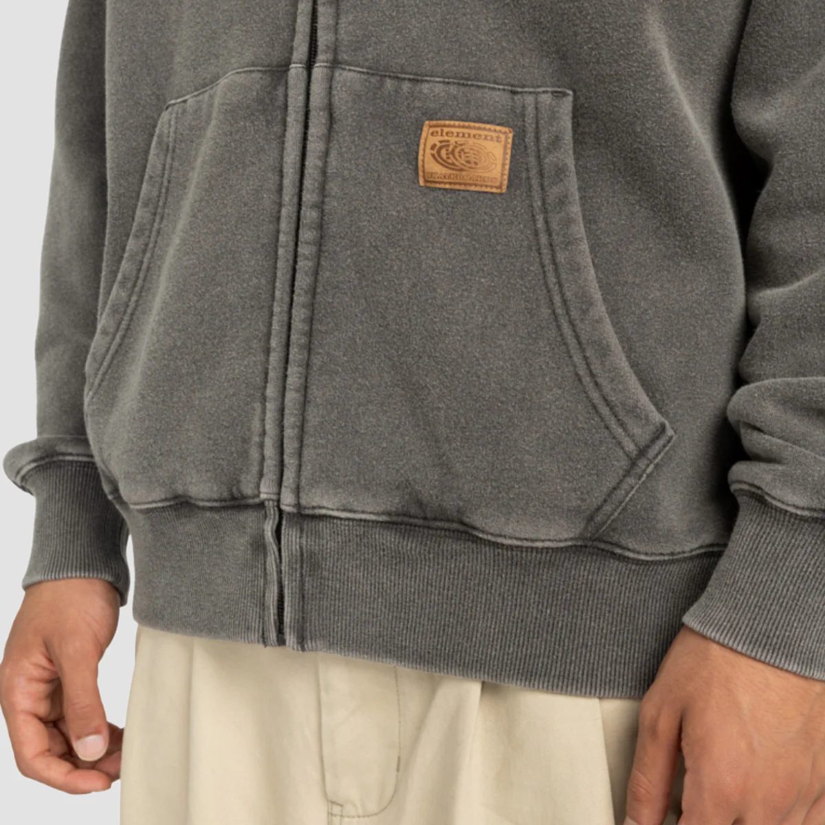 Element Cargo Zip Hoodie Off Black - Image 2