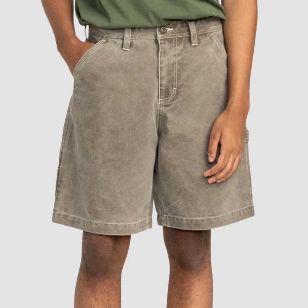 Element Carpenter Canvas Shorts Stone Gray