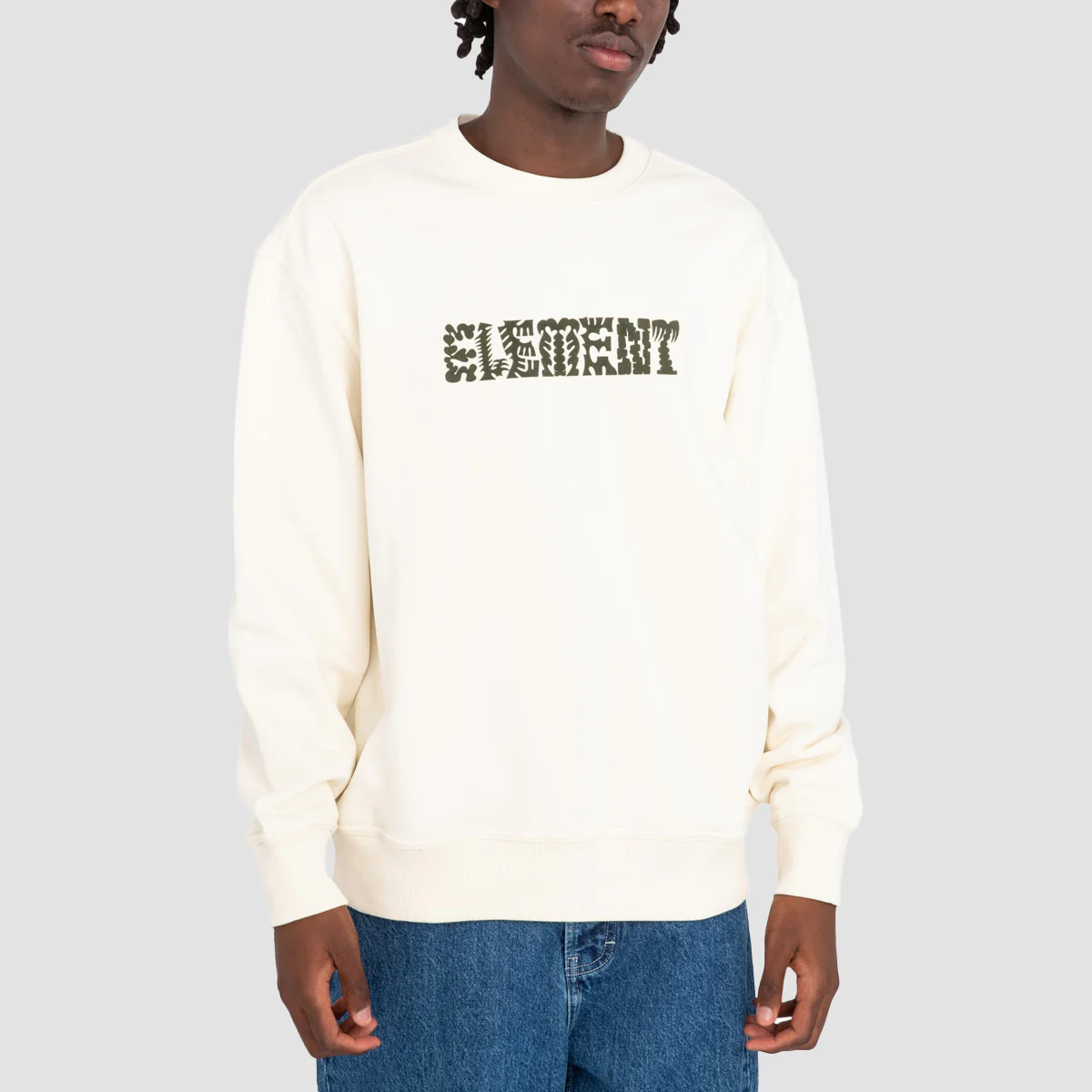 Element Cornell Cipher Crew Sweatshirt Egret
