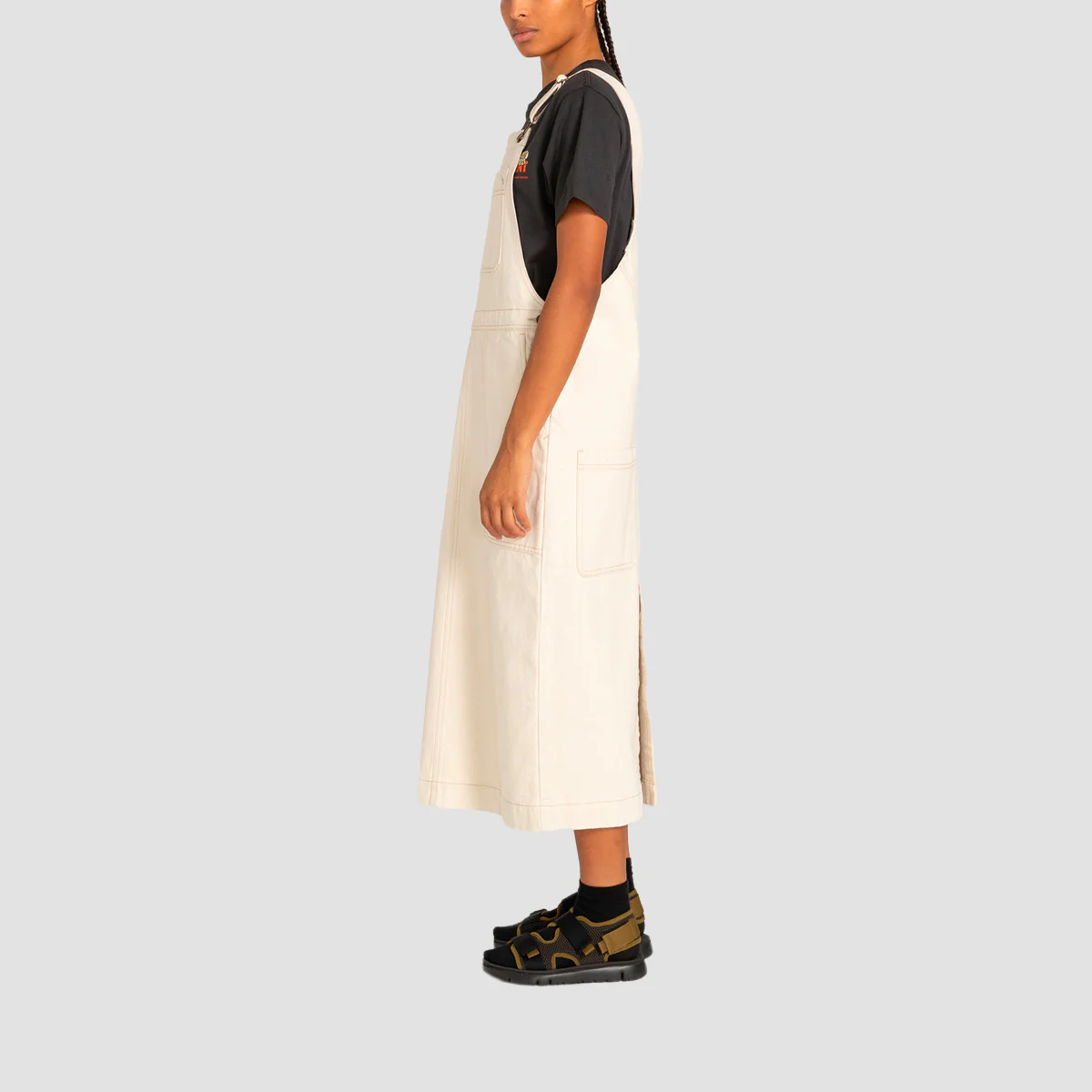 Element Denim Dungaree Dress Natural - Womens - Image 3