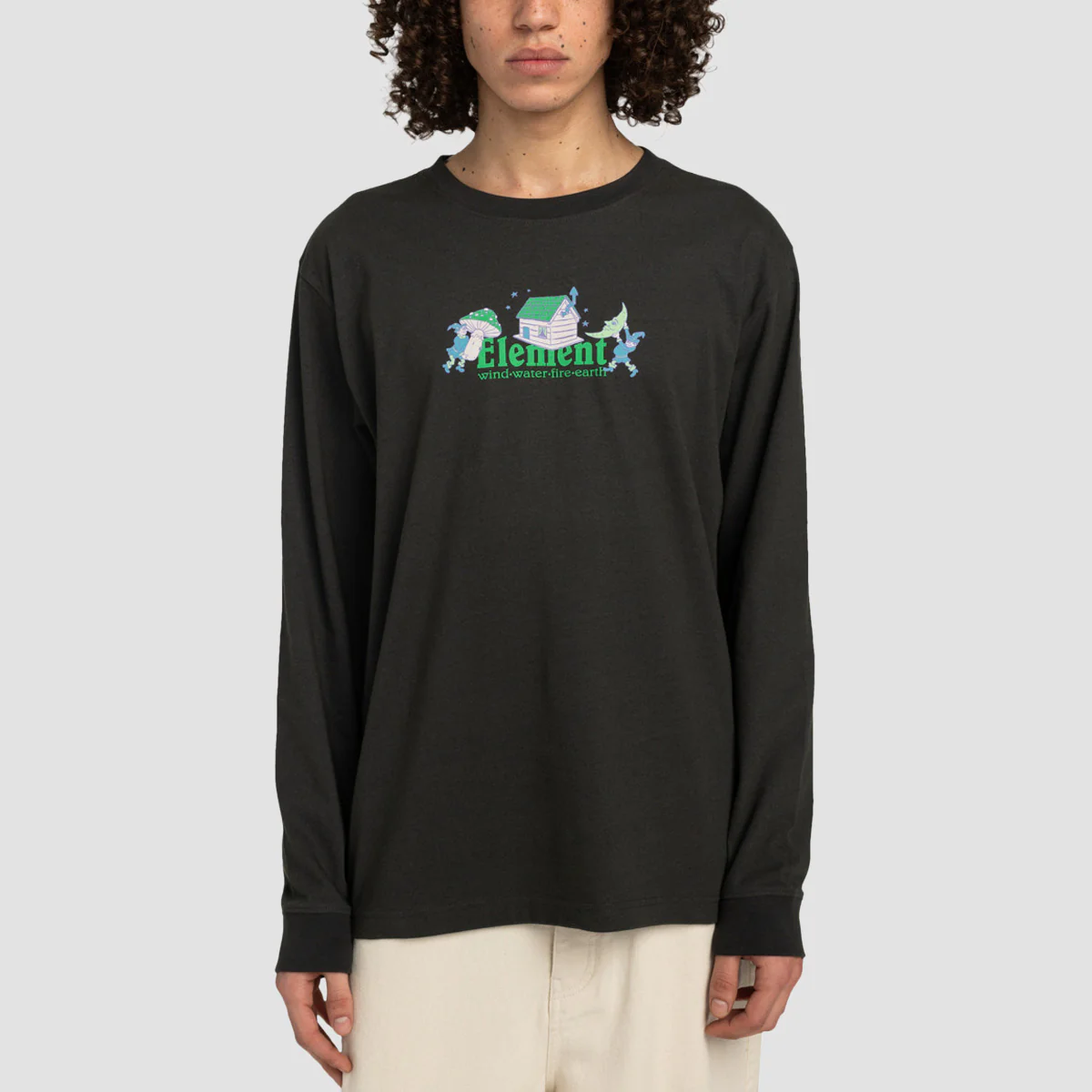 Element Dreamhouse Longsleeve T-Shirt Off Black