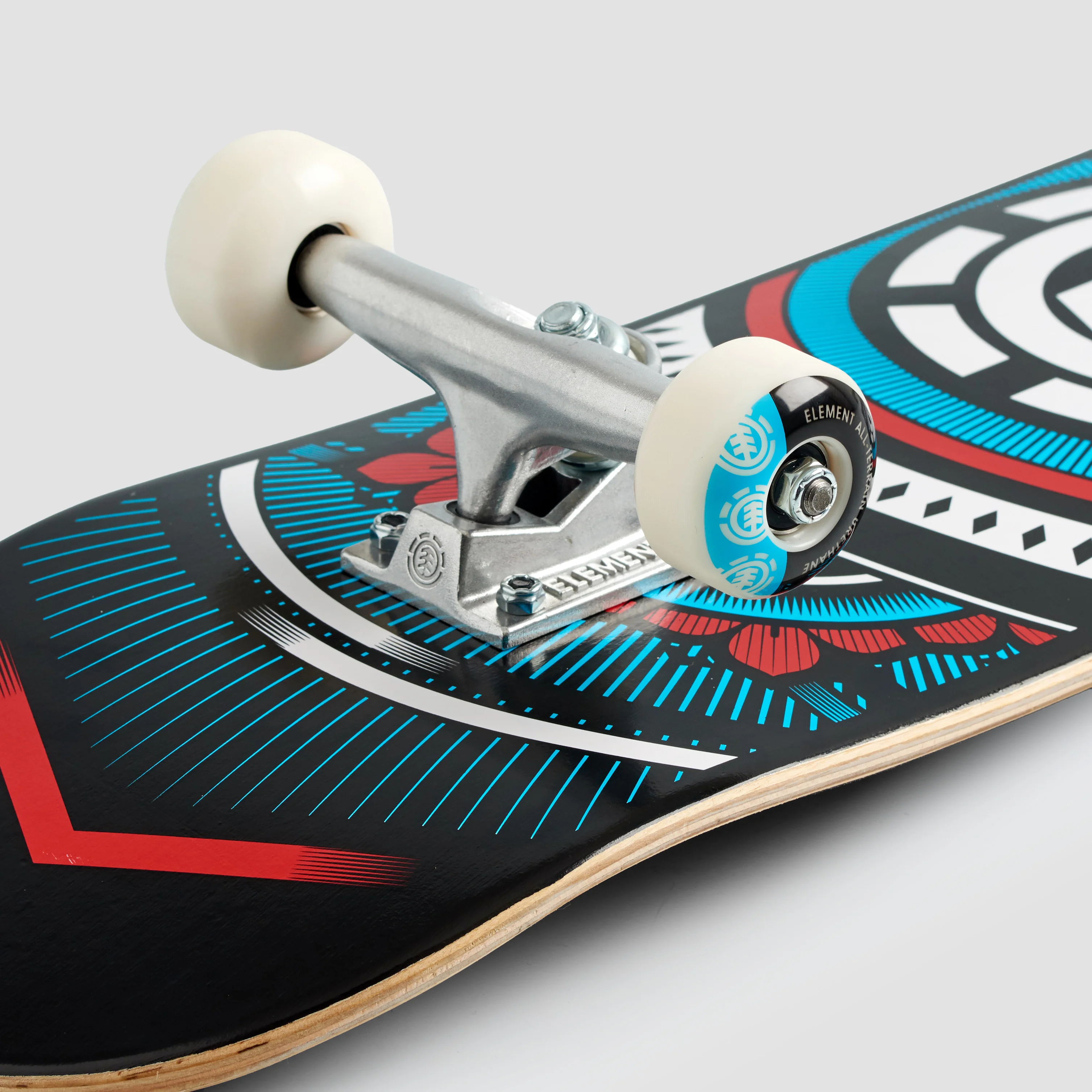 Element Hatched Red Blue Skateboard - 7.75" - Image 2