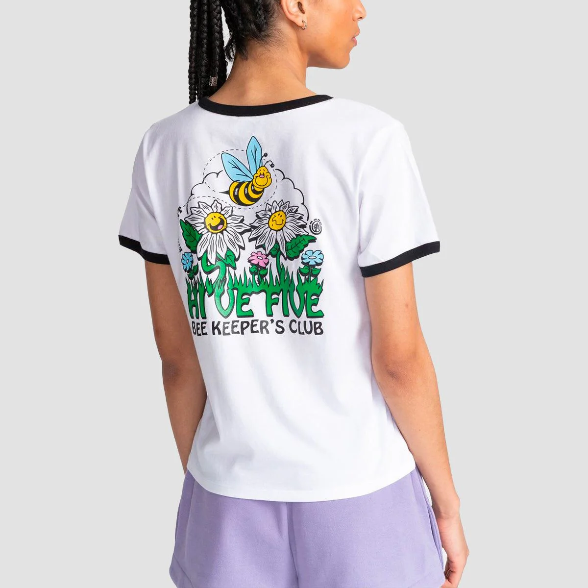 Element Hi've Five T-Shirt Optic White - Womens - Image 2