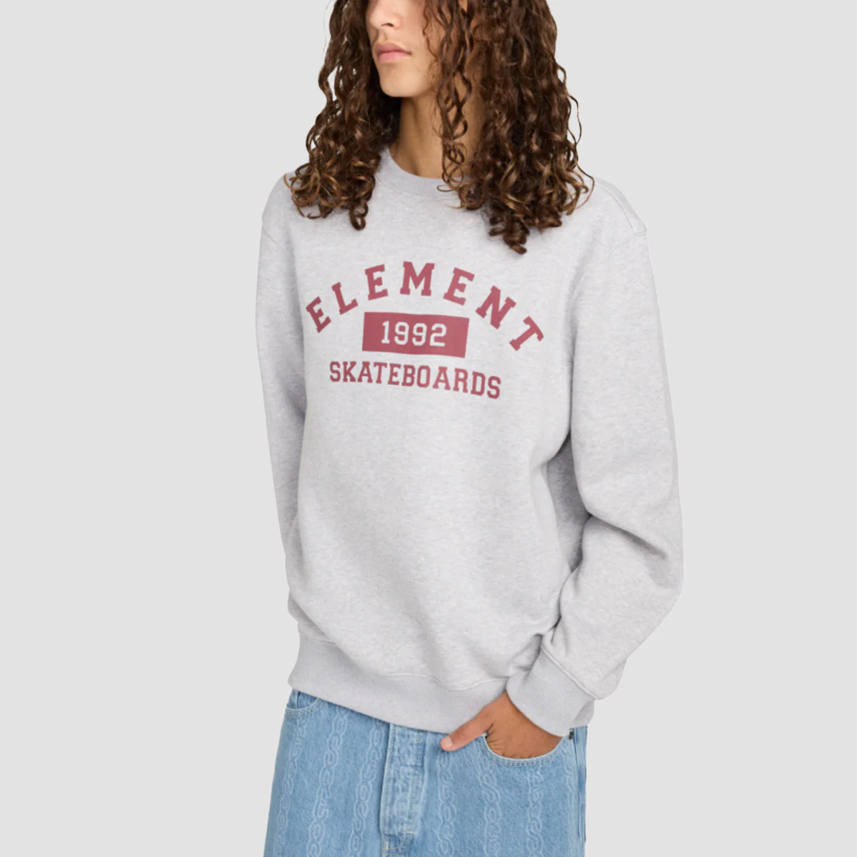 Element Home Team Crew Sweatshirt Mid Grey Heather