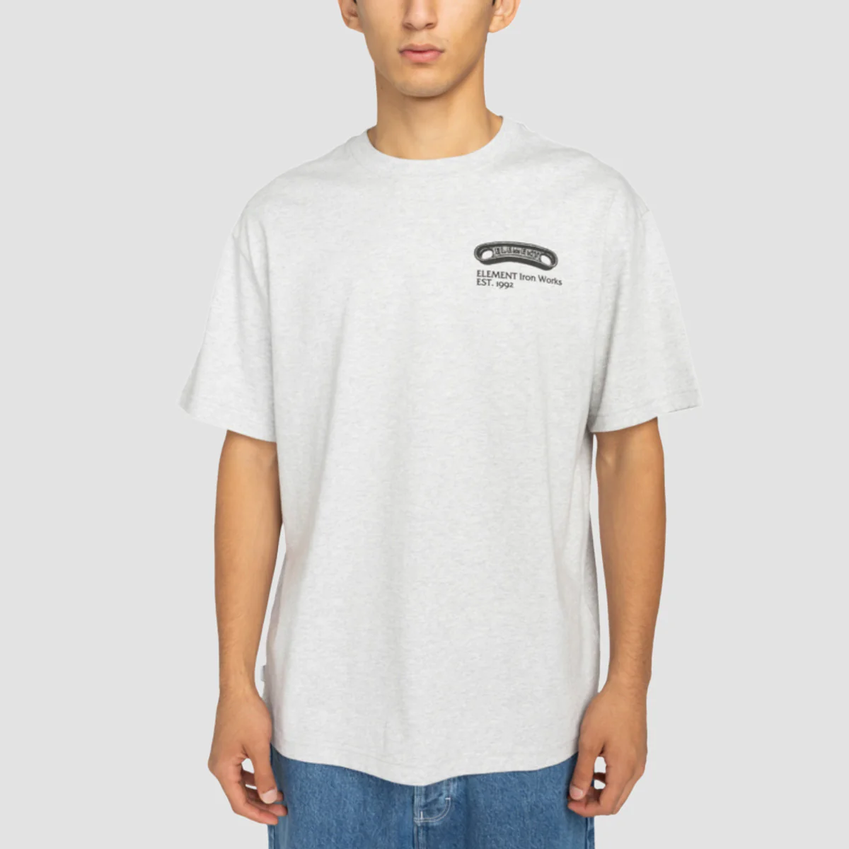 Element Iron Works T-Shirt Mid Grey Heather - Image 2