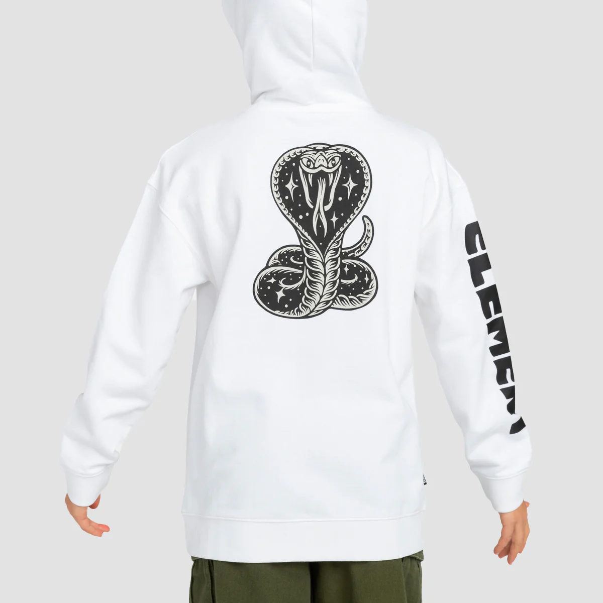 Element Nocturnal Cobra Pullover Hoodie Optic White - Kids - Image 2