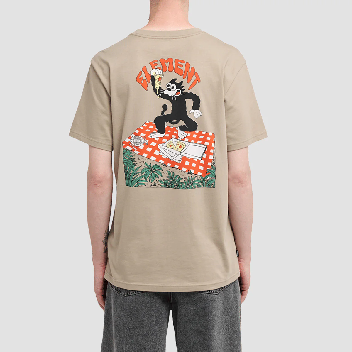 Element Pizza T-Shirt Aluminum