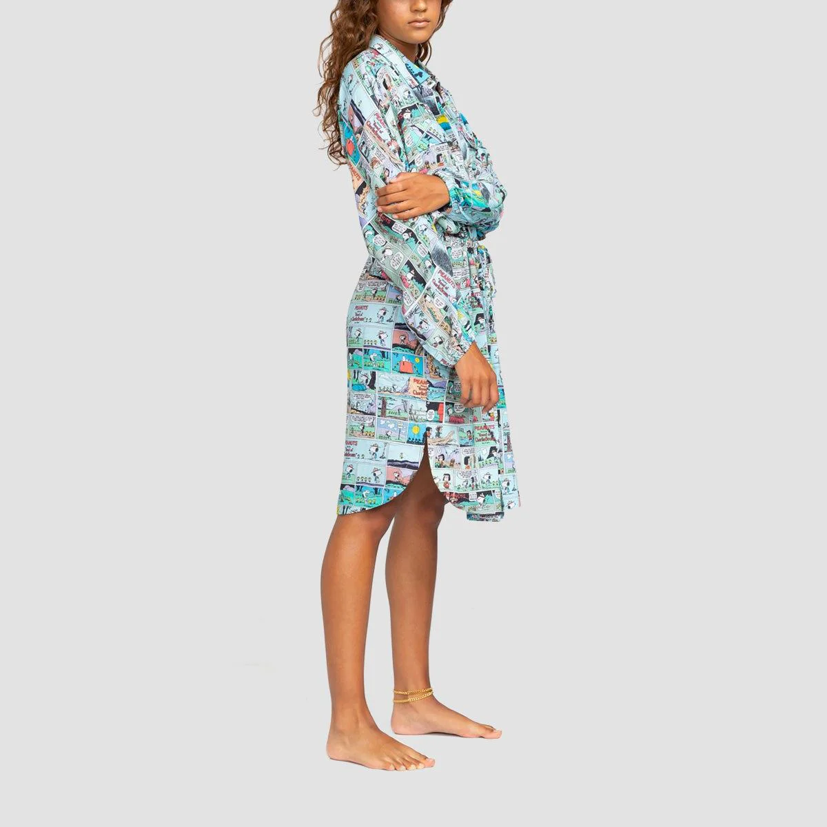 Element X Peanuts Marshmallow Oversized Mini Shirt Dress Wolfeboro Pnts - Womens - Image 2
