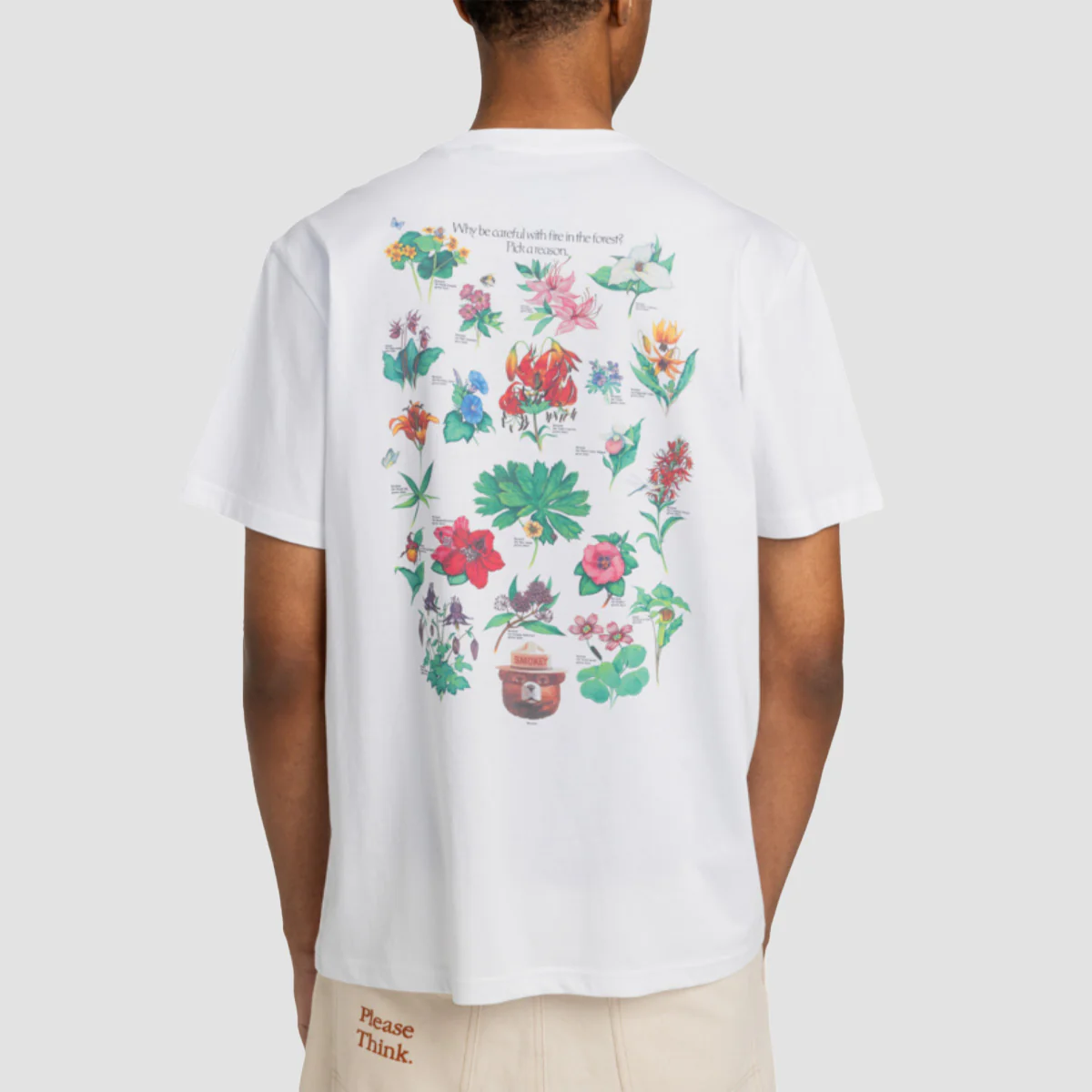 Element X Smokey Bear Bee T-Shirt Optic White - Image 2