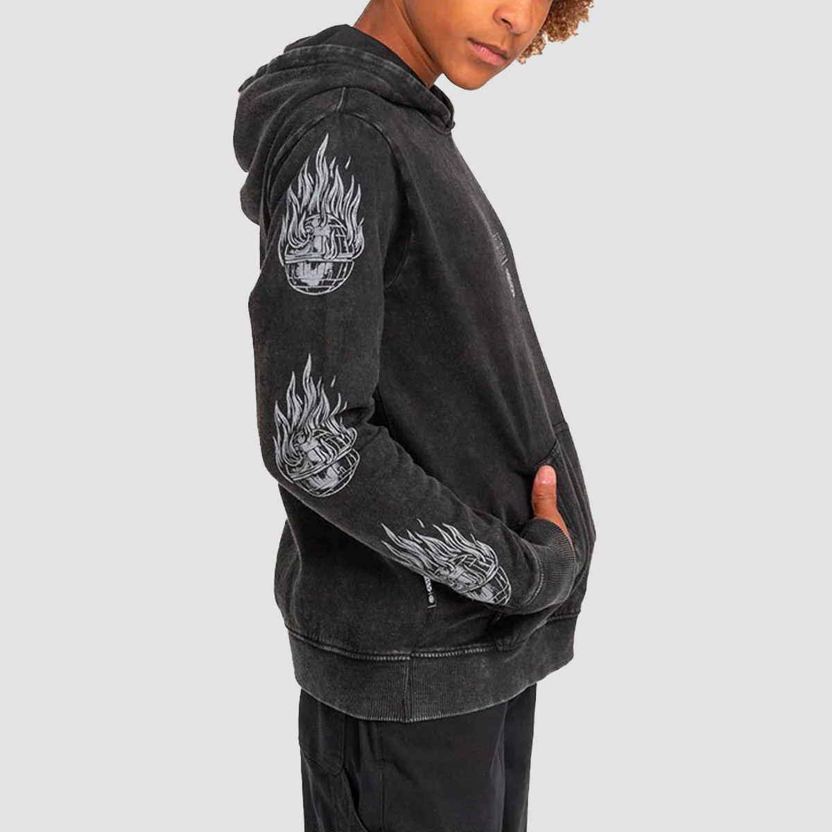 Element X Star Wars Deathstar Pullover Hoodie Washed Black - Kids - Image 3