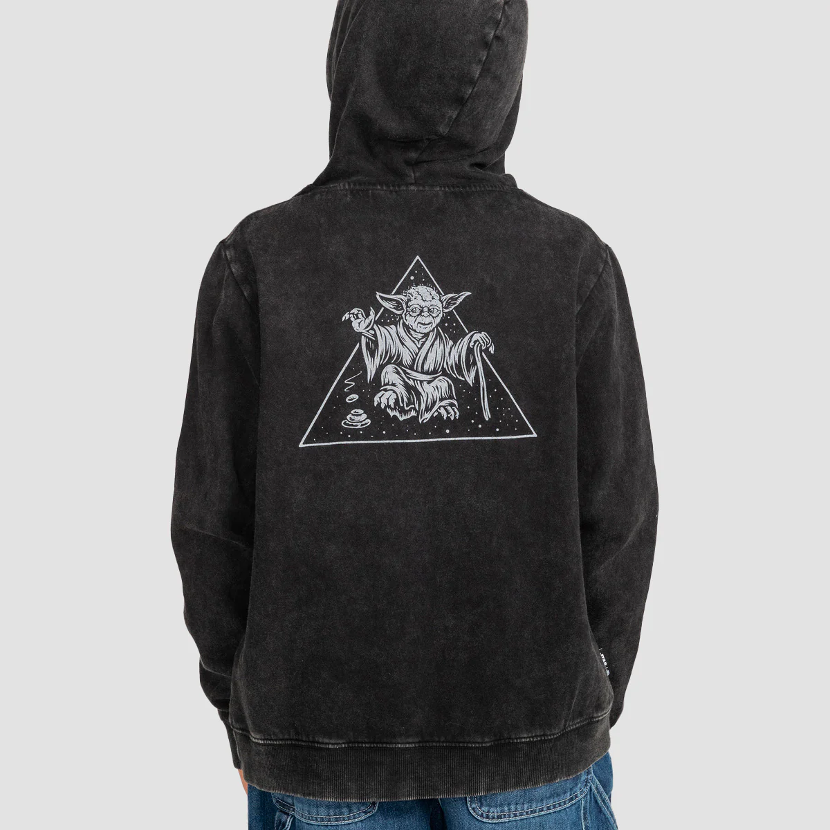 Element X Star Wars Yoda Pullover Hoodie Washed Black - Kids - Image 2
