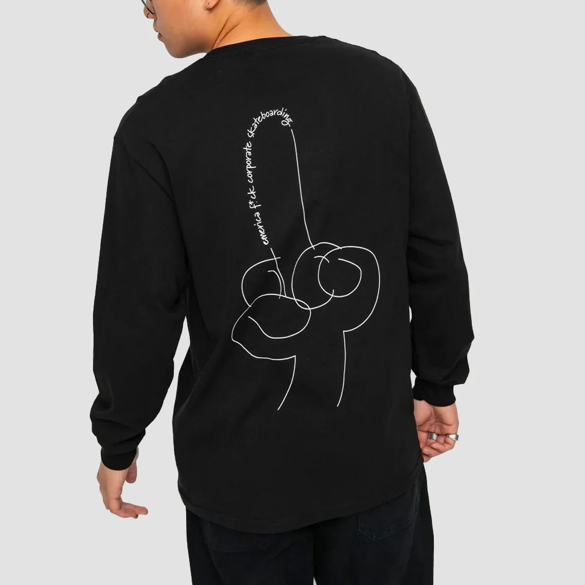 Emerica Eff Corporate Longsleeve T-Shirt Black - Image 2