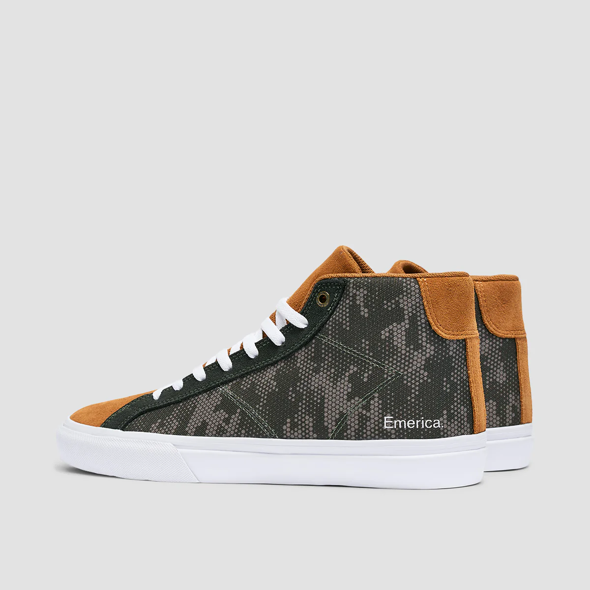 Emerica Omen High Top Shoes Olive/Tan - Image 3