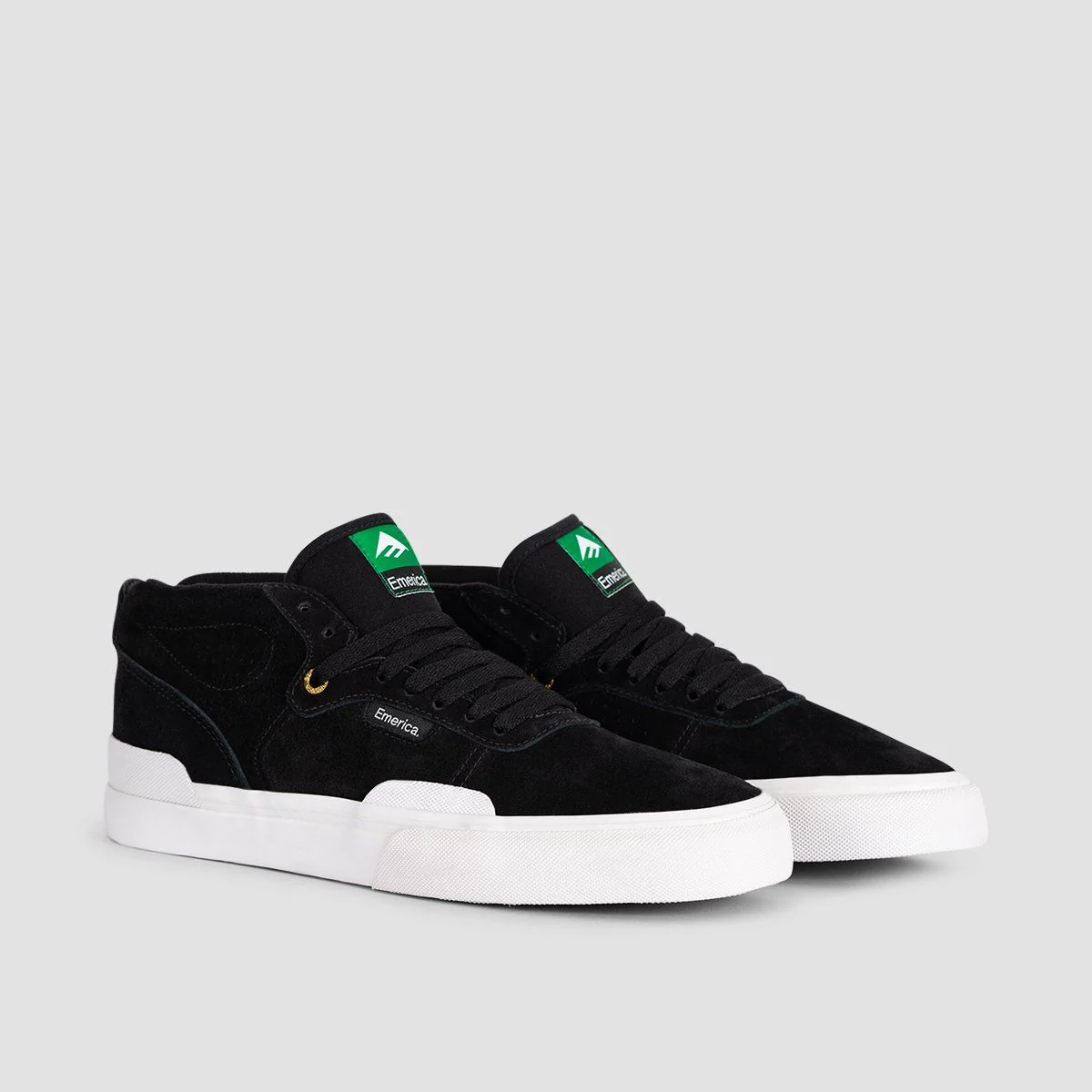 Emerica Pillar Shoes - Black/White/Gold - Image 2