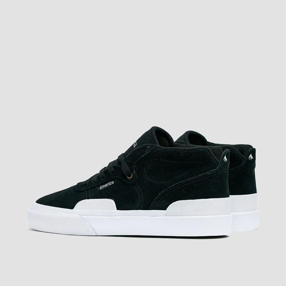 Emerica Pillar Mid Top Shoes Black/White/Gold - Kids - Image 3
