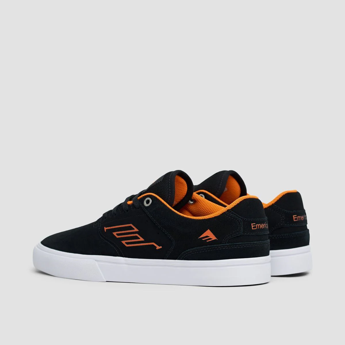 Emerica The Low Vulc Shoes - Black/White/Orange - Image 3