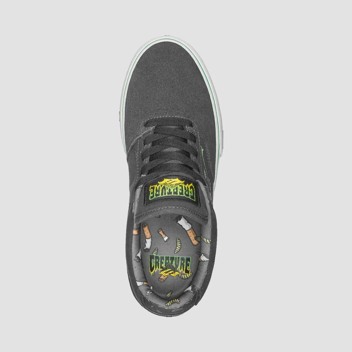 Emerica The Low Vulc X Creature Shoes - Charcoal - Image 4