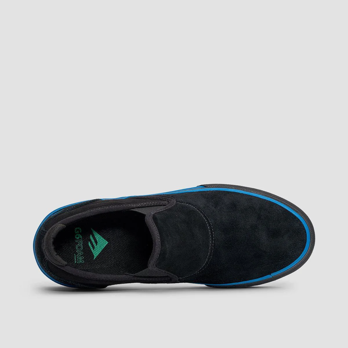 Emerica Wino G6 Slip-On Shoes - Black/Blue/Black - Image 4