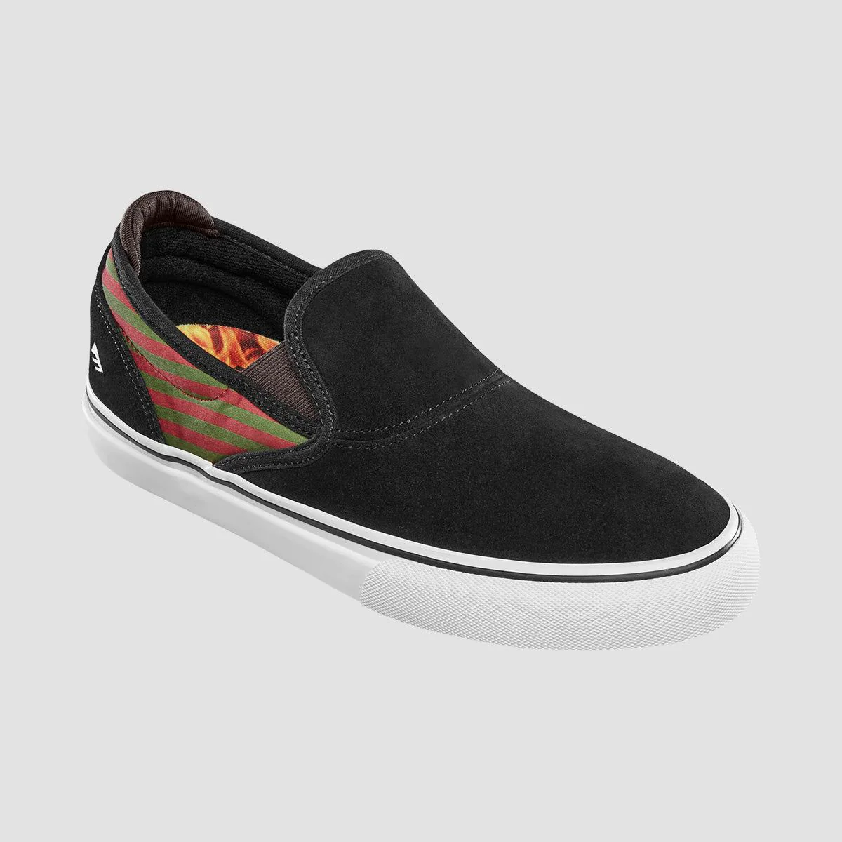 Emerica Wino G6 Slip-On Shoes - Black/Olive/Red - Image 2