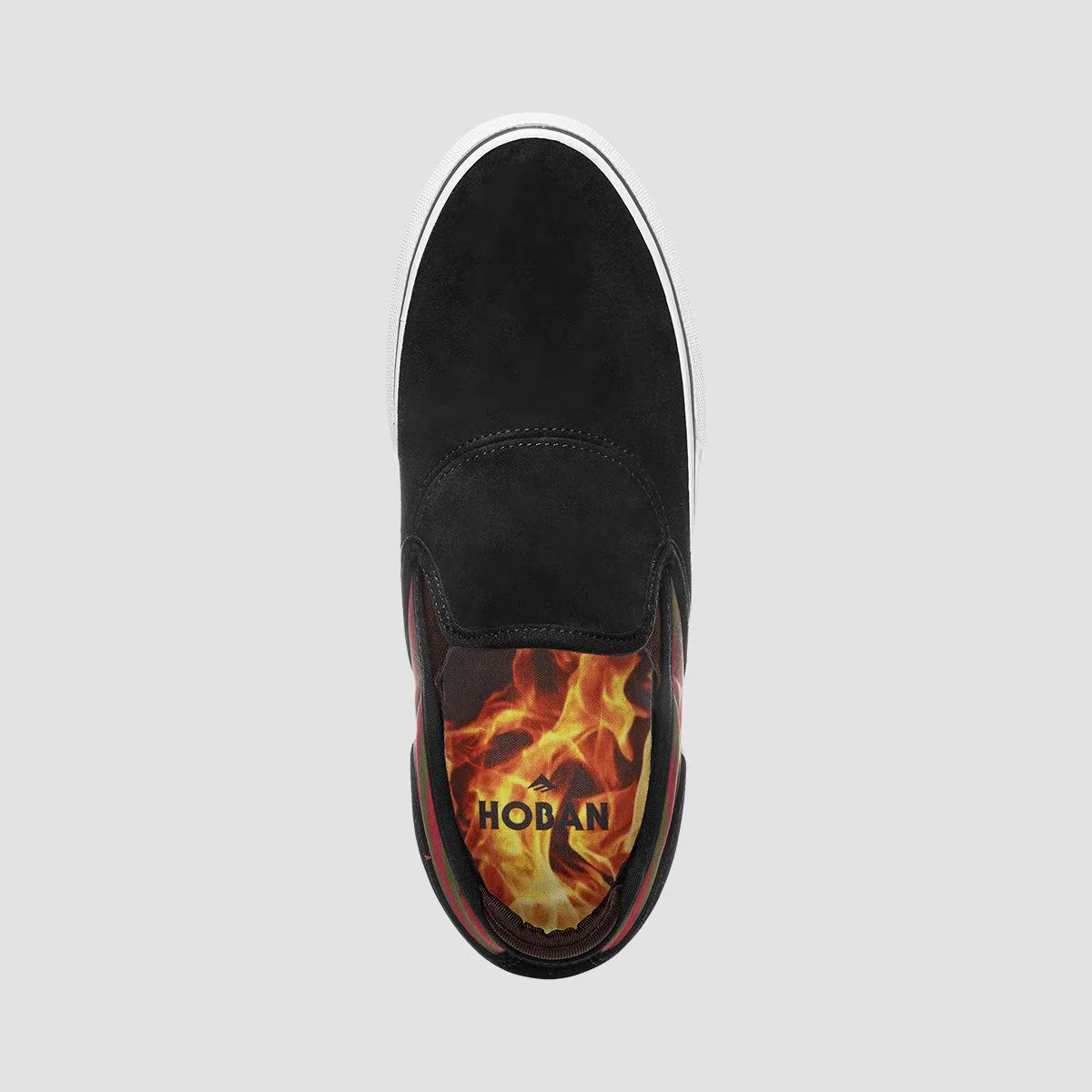 Emerica Wino G6 Slip-On Shoes - Black/Olive/Red - Image 3