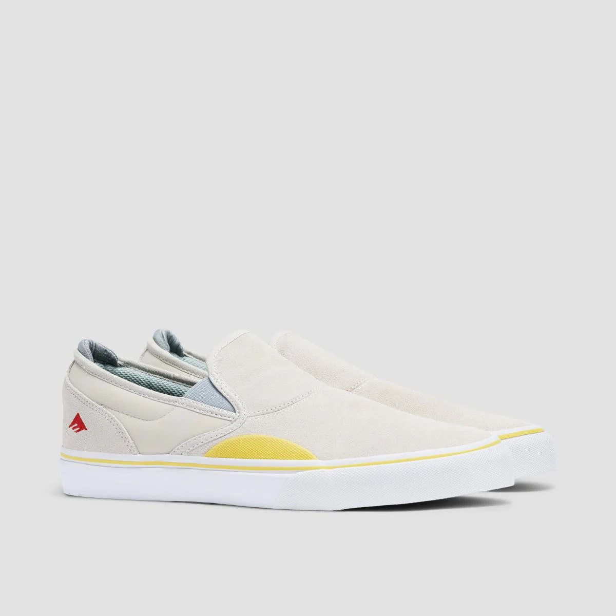 Emerica Wino G6 Slip On Shoes Grey/Yellow - Image 2
