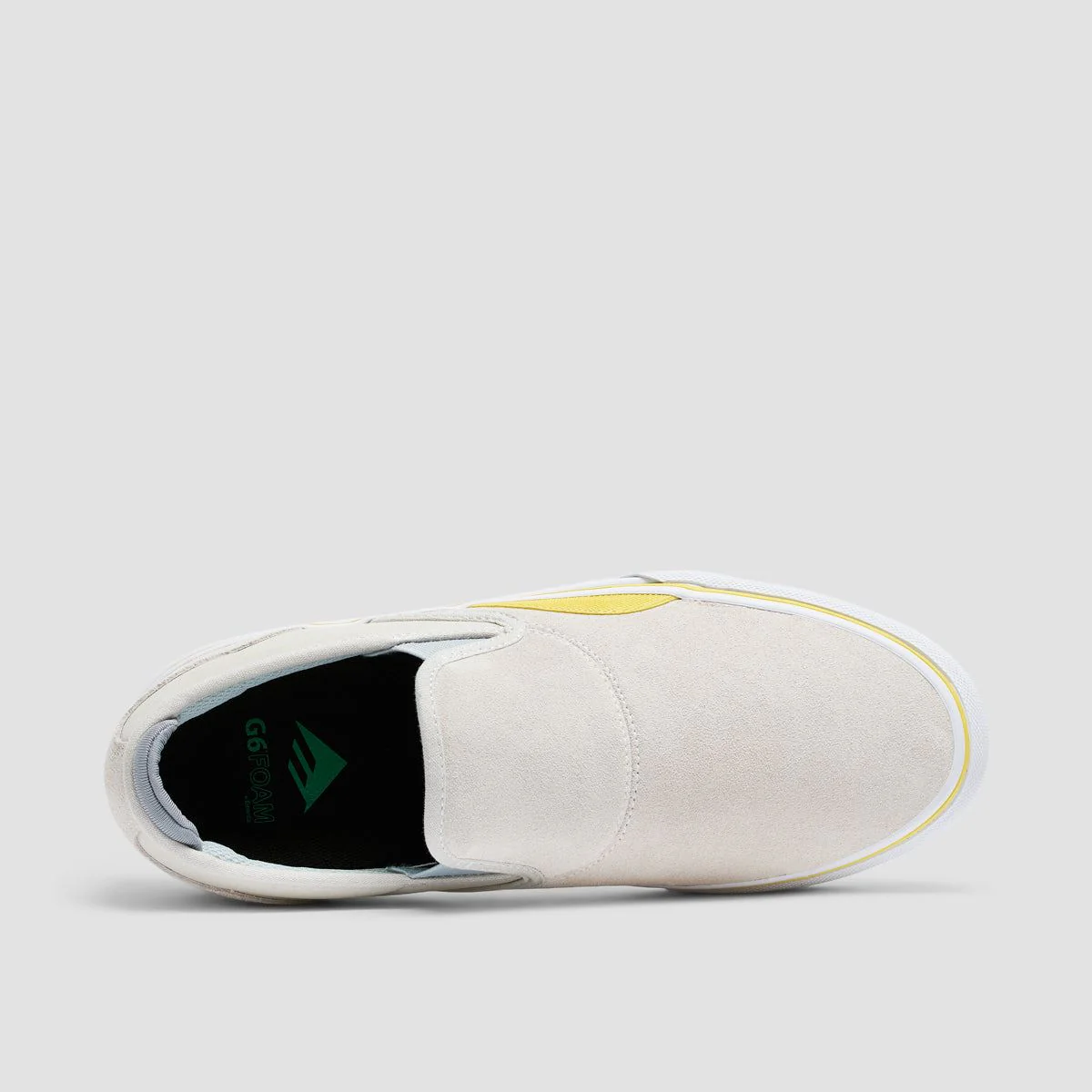 Emerica Wino G6 Slip On Shoes Grey/Yellow - Image 4